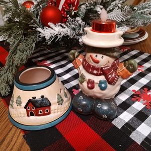 Snowman Candle Holder